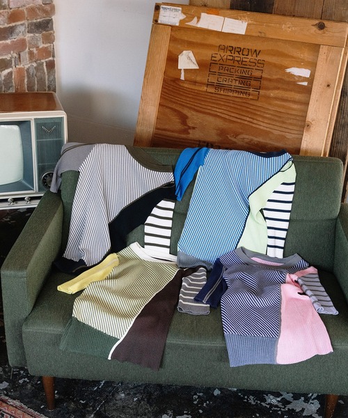 AULA AILA(アウラアイラ)の「パターンドリブニット(ニット/セーター・レディース・ピンク/ライム/ブラウン/ブラック・0)」の5枚目の写真