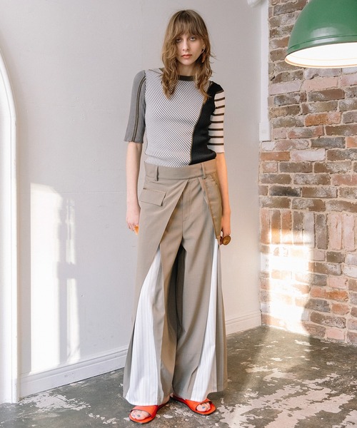 AULA AILA(アウラアイラ)の「パターンドリブニット(ニット/セーター・レディース・ピンク/ライム/ブラウン/ブラック・0)」の16枚目の写真