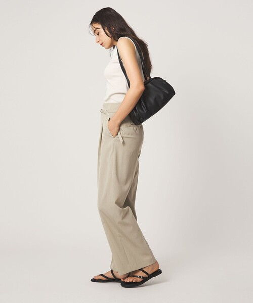 green label relaxing(グリーンレーベルリラクシング)の「<PARTE>2WAYギャザーボストンバッグ はっ水(ショルダーバッグ・レディース・ブラウン/ナチュラル/ブラック/モカ・FREE)」の6枚目の写真