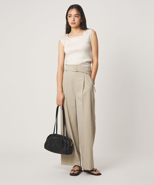 green label relaxing(グリーンレーベルリラクシング)の「<PARTE>2WAYギャザーボストンバッグ はっ水(ショルダーバッグ・レディース・ブラウン/ナチュラル/ブラック/モカ・FREE)」の7枚目の写真