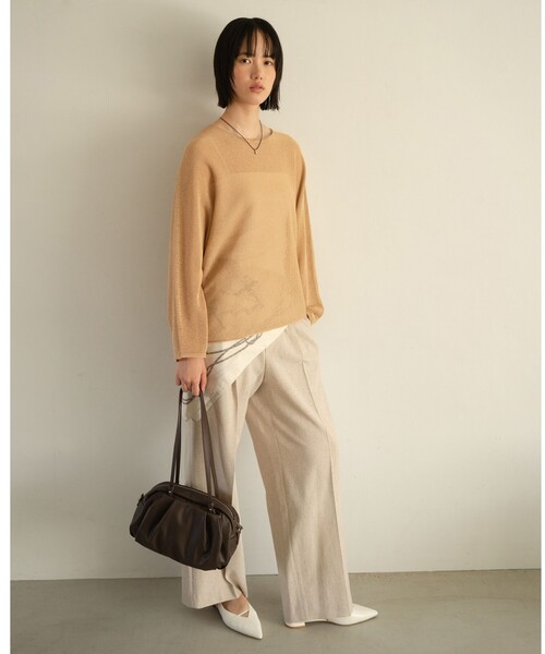 green label relaxing(グリーンレーベルリラクシング)の「<PARTE>2WAYギャザーボストンバッグ はっ水(ショルダーバッグ・レディース・ブラウン/ナチュラル/ブラック/モカ・FREE)」の10枚目の写真
