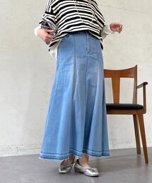 un dix cors | デニムストレッチフレアスカート(スカート)