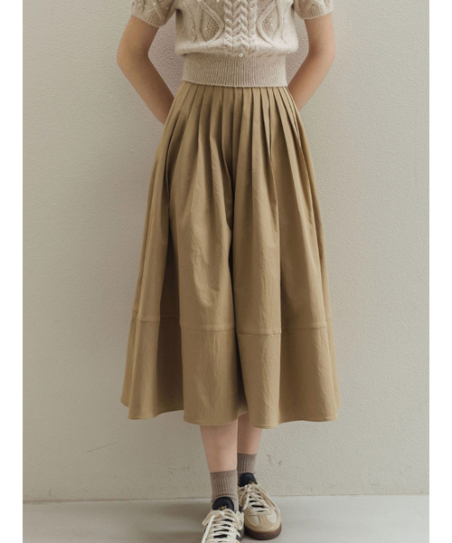 Erte pleated Beige skirt