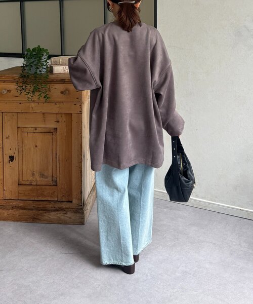 Thevon（ゼボン）の「FSノーカラーミドルコート（その他アウター・レディース・チャコールグレー/アイボリー/サックスブルー・FREE）」の21枚目の写真