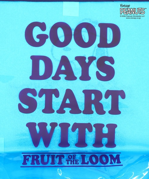 FRUIT OF THE LOOM(フルーツオブザルーム)の「FTL x PEANUTS PVCバッグ2 /ピーナッツ コラボ スーパースター スヌーピー(ハンドバッグ・メンズ・ブルー/ブラック・FREE)」の16枚目の写真