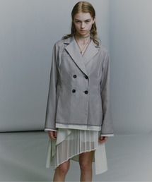 HARE | シアーストライプミドルジャケット(HARE)(テーラードジャケット)