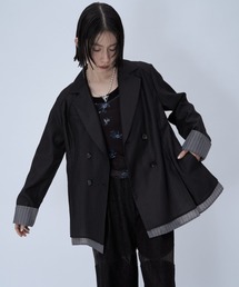 HARE | シアーストライプミドルジャケット(HARE)(テーラードジャケット)