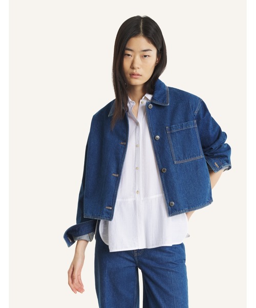 Maison Kitsune（メゾンキツネ）の「DENIM CROPPED JACKET（デニムジャケット・レディース・ブルー系その他・XS/S/M/L）」の5枚目の写真