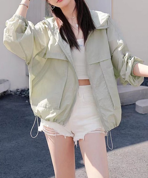 SallyLunn(サリーラン)の「シアードロストパーカー(マウンテンパーカー・レディース・ライトグリーン/ホワイト・LARGE/MEDIUM)」の1枚目の写真