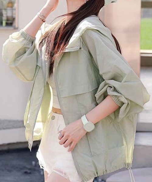 SallyLunn(サリーラン)の「シアードロストパーカー(マウンテンパーカー・レディース・ライトグリーン/ホワイト・LARGE/MEDIUM)」の7枚目の写真