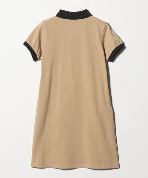 green label relaxing（グリーンレーベルリラクシング）の「バイカラー カノコ ポロワンピース / キッズ  140cm-160cm（ワンピース・キッズ・ブラック/ベージュ・140cm/150cm/160cm）」の4枚目の写真