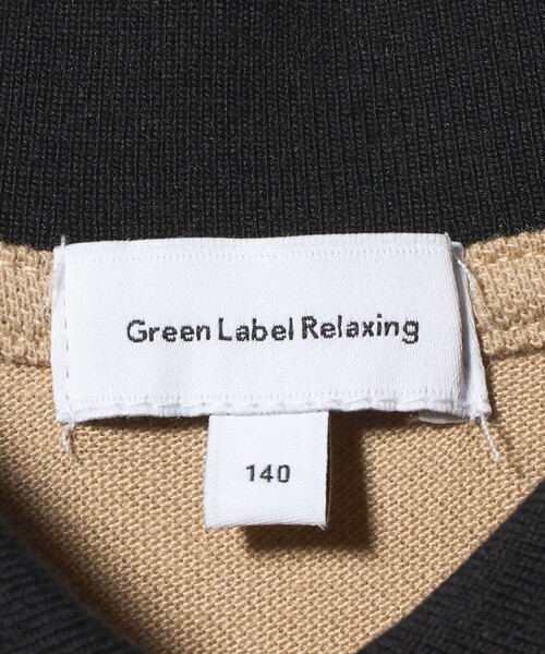 green label relaxing（グリーンレーベルリラクシング）の「バイカラー カノコ ポロワンピース / キッズ  140cm-160cm（ワンピース・キッズ・ブラック/ベージュ・140cm/150cm/160cm）」の14枚目の写真