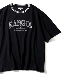 CORPUS　SELECT（コーパストーキョー）の「【KANGOL/カンゴール】別注 パッチワークロゴ ラインリブ半袖Tシャツ（Tシャツ/カットソー）」