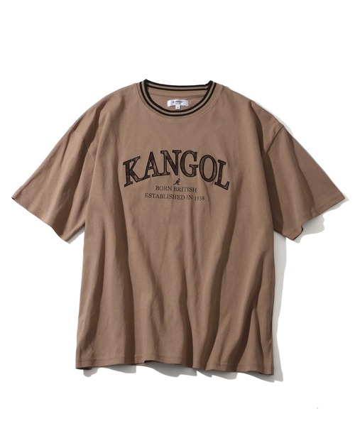 KANGOL(カンゴール)の「【KANGOL/カンゴール】別注 パッチワークロゴ ラインリブ半袖Tシャツ(Tシャツ/カットソー・メンズ・ベージュ/ネイビー/ホワイト/グリーン/ブラック/アッシュグレー/チャコールグレー・S/M/L/XL)」の15枚目の写真