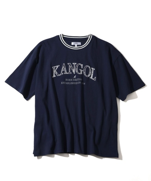 KANGOL(カンゴール)の「【KANGOL/カンゴール】別注 パッチワークロゴ ラインリブ半袖Tシャツ(Tシャツ/カットソー・メンズ・ベージュ/ネイビー/ホワイト/グリーン/ブラック/アッシュグレー/チャコールグレー・S/M/L/XL)」の17枚目の写真