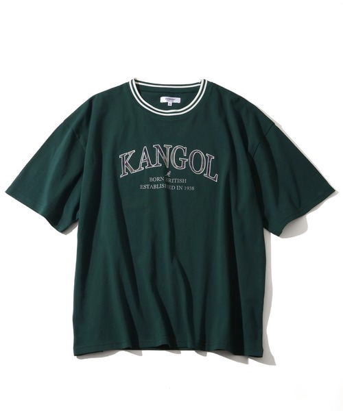 KANGOL(カンゴール)の「【KANGOL/カンゴール】別注 パッチワークロゴ ラインリブ半袖Tシャツ(Tシャツ/カットソー・メンズ・ベージュ/ネイビー/ホワイト/グリーン/ブラック/アッシュグレー/チャコールグレー・S/M/L/XL)」の16枚目の写真