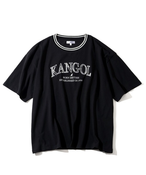 KANGOL(カンゴール)の「【KANGOL/カンゴール】別注 パッチワークロゴ ラインリブ半袖Tシャツ(Tシャツ/カットソー・メンズ・ベージュ/ネイビー/ホワイト/グリーン/ブラック/アッシュグレー/チャコールグレー・S/M/L/XL)」の12枚目の写真