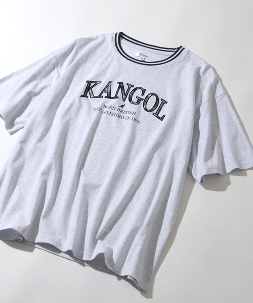 KANGOL(カンゴール)の「【KANGOL/カンゴール】別注 パッチワークロゴ ラインリブ半袖Tシャツ(Tシャツ/カットソー・メンズ・ベージュ/ネイビー/ホワイト/グリーン/ブラック/アッシュグレー/チャコールグレー・S/M/L/XL)」の22枚目の写真