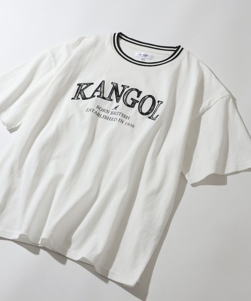 KANGOL(カンゴール)の「【KANGOL/カンゴール】別注 パッチワークロゴ ラインリブ半袖Tシャツ(Tシャツ/カットソー・メンズ・ベージュ/ネイビー/ホワイト/グリーン/ブラック/アッシュグレー/チャコールグレー・S/M/L/XL)」の19枚目の写真