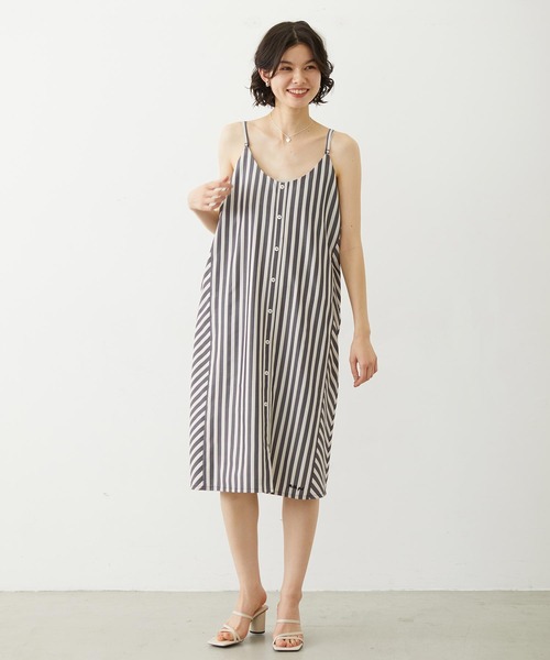 MILKFED.(ミルクフェド)の「BIAS-CUT STRIPED CAMI DRESS(ワンピース・レディース・ブラック/ライトピンク/ライトブルー・ONE SIZE)」の14枚目の写真