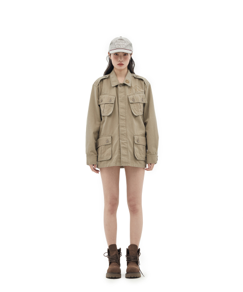DEFGARMENTS（デフグラメンツ）の「COTTON FIELD JACKET [BEIGE]（ミリタリージャケット・レディース・その他・MEDIUM/LARGE）」の3枚目の写真