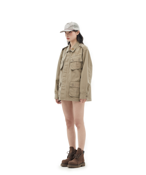 DEFGARMENTS（デフグラメンツ）の「COTTON FIELD JACKET [BEIGE]（ミリタリージャケット・レディース・その他・MEDIUM/LARGE）」の4枚目の写真