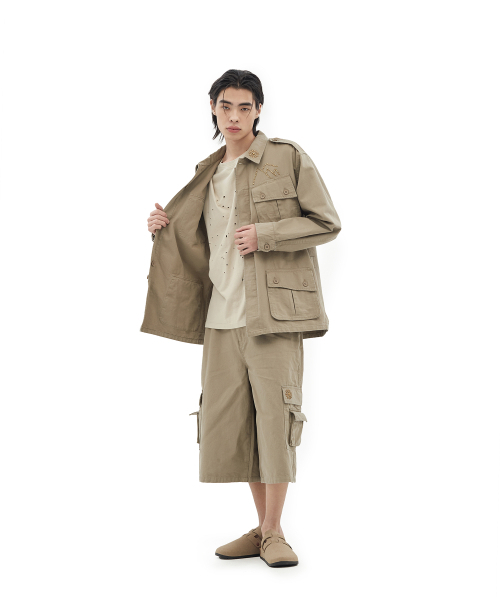 DEFGARMENTS（デフグラメンツ）の「COTTON FIELD JACKET [BEIGE]（ミリタリージャケット・レディース・その他・MEDIUM/LARGE）」の6枚目の写真