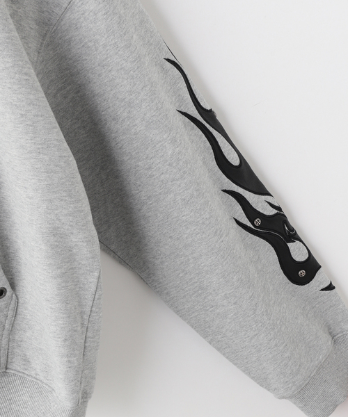 SUPPLIER(サプライヤー)の「SUPPLIER / サプライヤー Fire Tribal Patch Zip Hoodie(パーカー・メンズ・グレー/ブラック・LARGE/MEDIUM)」の9枚目の写真