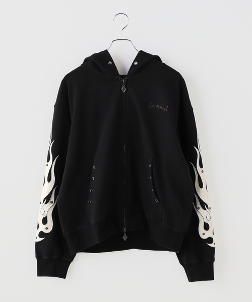 SUPPLIER(サプライヤー)の「SUPPLIER / サプライヤー Fire Tribal Patch Zip Hoodie(パーカー・メンズ・グレー/ブラック・LARGE/MEDIUM)」の13枚目の写真