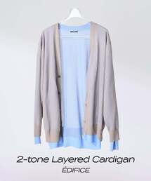 EDIFICE | 2トーン レイヤード カーディガン(カーディガン/ボレロ)