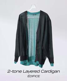 EDIFICE | 2トーン レイヤード カーディガン(カーディガン/ボレロ)