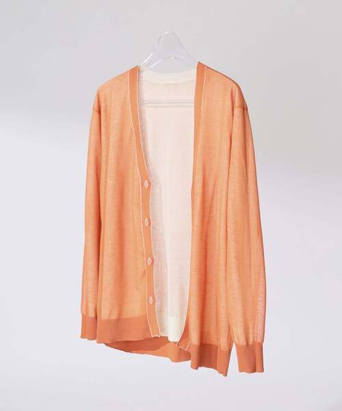 EDIFICE（エディフィス）の「2トーン レイヤード カーディガン（カーディガン/ボレロ・メンズ・ライトグリーン/ホワイト/ライトグレー/ブラック・LARGE/MEDIUM/SMALL）」の7枚目の写真