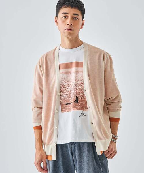 EDIFICE（エディフィス）の「2トーン レイヤード カーディガン（カーディガン/ボレロ・メンズ・ライトグリーン/ホワイト/ライトグレー/ブラック・LARGE/MEDIUM/SMALL）」の11枚目の写真