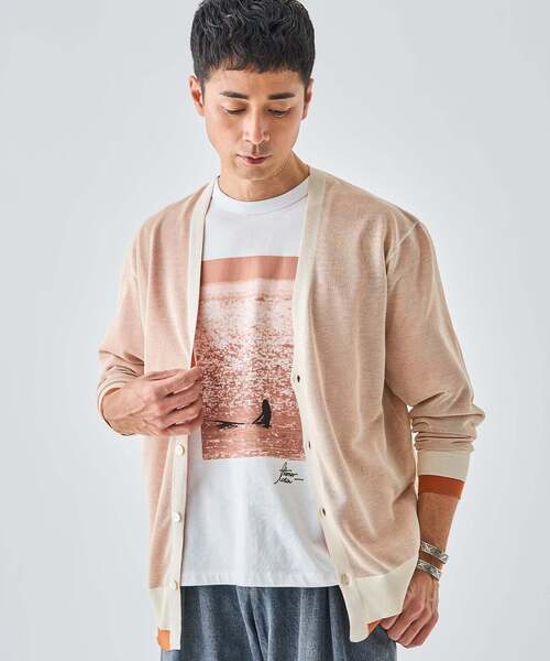 EDIFICE（エディフィス）の「2トーン レイヤード カーディガン（カーディガン/ボレロ・メンズ・ライトグリーン/ホワイト/ライトグレー/ブラック・LARGE/MEDIUM/SMALL）」の12枚目の写真