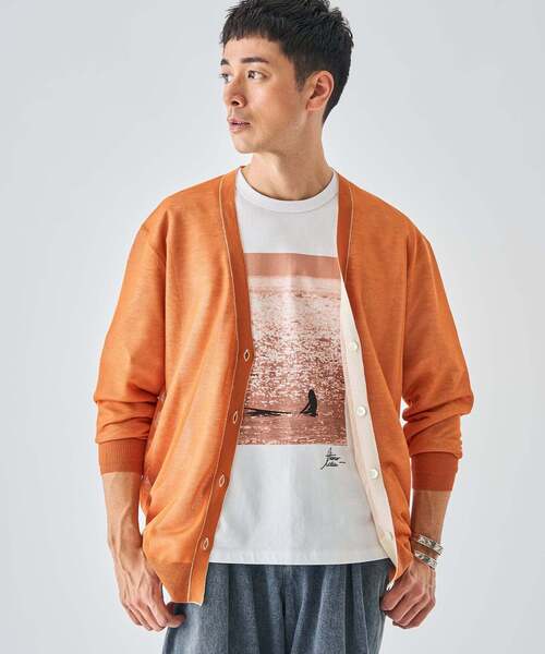 EDIFICE（エディフィス）の「2トーン レイヤード カーディガン（カーディガン/ボレロ・メンズ・ライトグリーン/ホワイト/ライトグレー/ブラック・LARGE/MEDIUM/SMALL）」の17枚目の写真