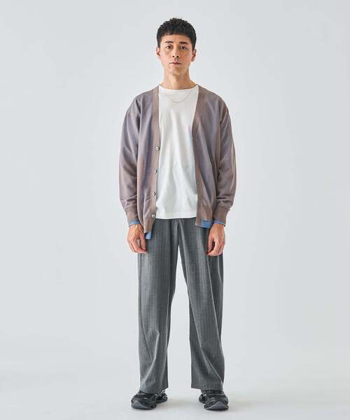 EDIFICE（エディフィス）の「2トーン レイヤード カーディガン（カーディガン/ボレロ・メンズ・ライトグリーン/ホワイト/ライトグレー/ブラック・LARGE/MEDIUM/SMALL）」の19枚目の写真