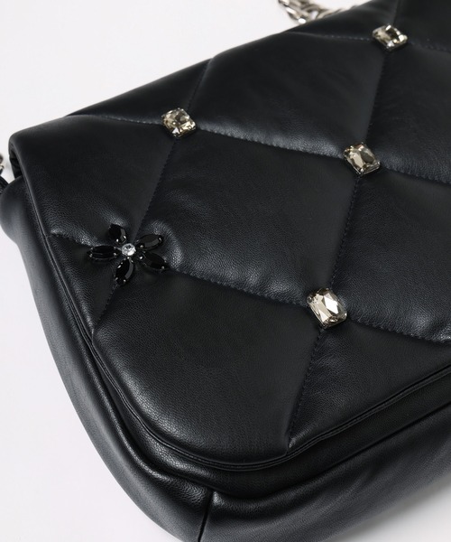 amok（アモク）の「ORNAMENT QUILT BAG（ショルダーバッグ・メンズ・ブルー/ブラック・FREE）」の14枚目の写真