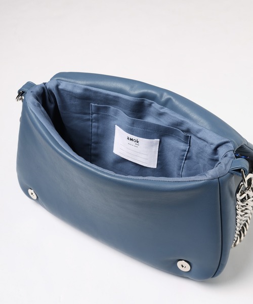 amok（アモク）の「ORNAMENT QUILT BAG（ショルダーバッグ・メンズ・ブルー/ブラック・FREE）」の7枚目の写真