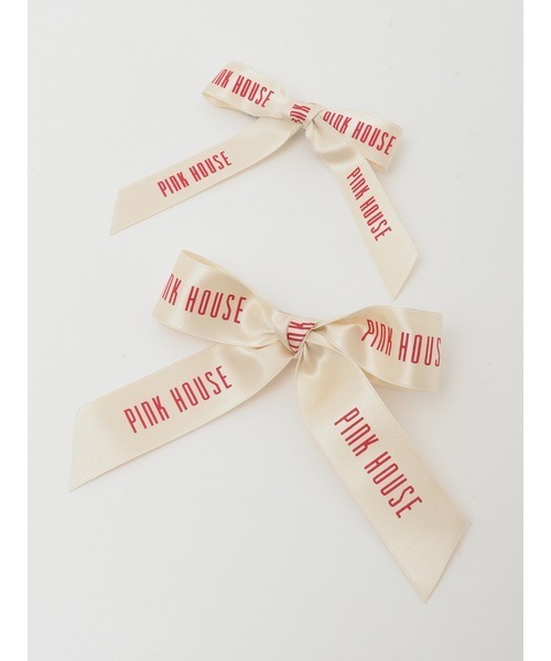PINK HOUSE（ピンクハウス）の「ロゴリボンミニブローチセット（ブローチ/コサージュ・レディース・ピンク/ラベンダー/ミント/ベージュ/キナリ/スカイブルー/ブラック/レッド・フリー）」の2枚目の写真