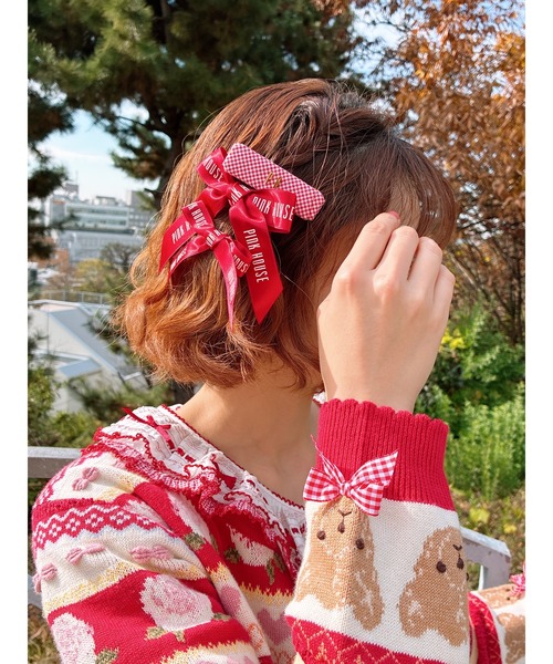 PINK HOUSE（ピンクハウス）の「ロゴリボンミニブローチセット（ブローチ/コサージュ・レディース・ピンク/ラベンダー/ミント/ベージュ/キナリ/スカイブルー/ブラック/レッド・フリー）」の17枚目の写真