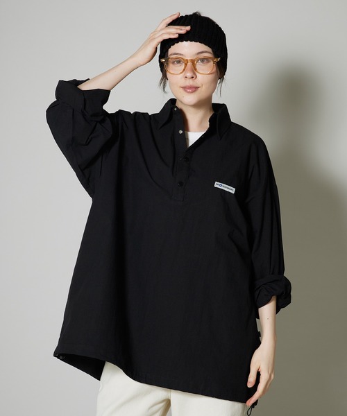 OK YESTERDAY（オッケーイエスタデイ）の「OK YESTERDAY / オーケー イエスタデイ プルオーバーシャツ PULLOVER SHIRT 2026年 夏 夏服（シャツ/ブラウス・レディース・ブルー/ブラック/ブラック系/ネイビー・L/M）」の2枚目の写真