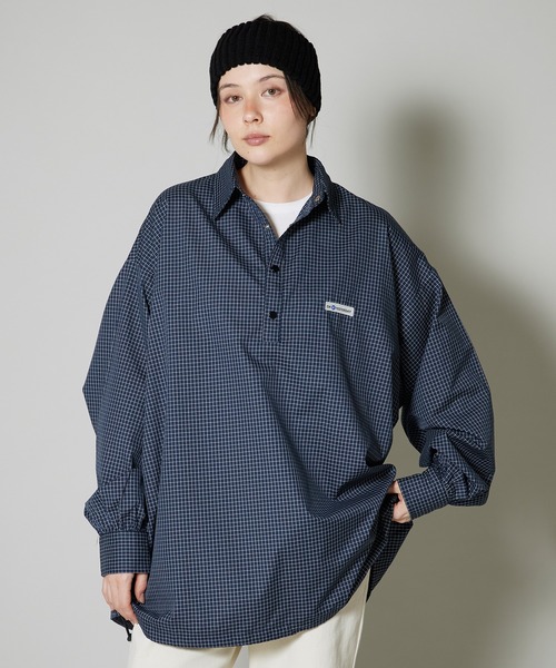 OK YESTERDAY（オッケーイエスタデイ）の「OK YESTERDAY / オーケー イエスタデイ プルオーバーシャツ PULLOVER SHIRT 2026年 夏 夏服（シャツ/ブラウス・レディース・ブルー/ブラック/ブラック系/ネイビー・L/M）」の9枚目の写真