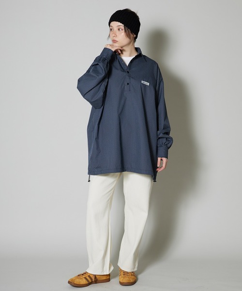 OK YESTERDAY（オッケーイエスタデイ）の「OK YESTERDAY / オーケー イエスタデイ プルオーバーシャツ PULLOVER SHIRT 2026年 夏 夏服（シャツ/ブラウス・レディース・ブルー/ブラック/ブラック系/ネイビー・L/M）」の12枚目の写真