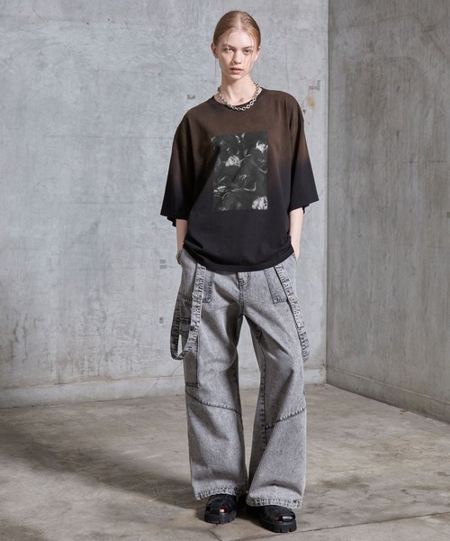 SERACE(セラス)の「【SERACE】Vintage design gradation graphic t-shirt / ヴィンテージデザイングラデーショングラフィックTシャツ(Tシャツ/カットソー・メンズ・ブラック/グレー・L/M/S)」の15枚目の写真