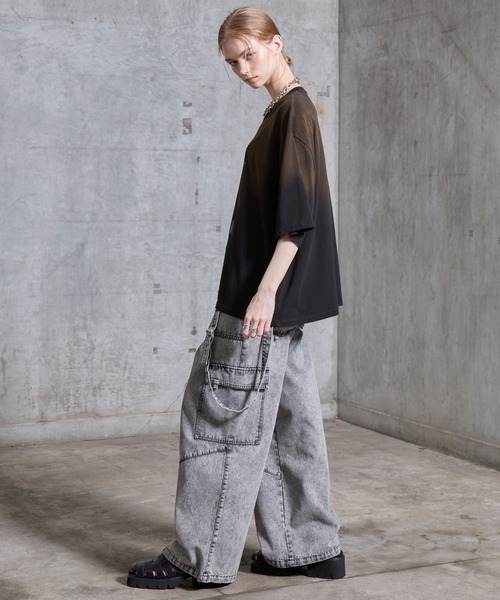 SERACE(セラス)の「【SERACE】Vintage design gradation graphic t-shirt / ヴィンテージデザイングラデーショングラフィックTシャツ(Tシャツ/カットソー・メンズ・ブラック/グレー・L/M/S)」の16枚目の写真