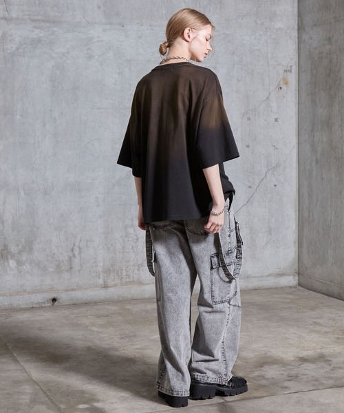 SERACE(セラス)の「【SERACE】Vintage design gradation graphic t-shirt / ヴィンテージデザイングラデーショングラフィックTシャツ(Tシャツ/カットソー・メンズ・ブラック/グレー・L/M/S)」の17枚目の写真