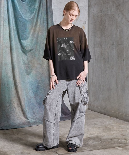 SERACE(セラス)の「【SERACE】Vintage design gradation graphic t-shirt / ヴィンテージデザイングラデーショングラフィックTシャツ(Tシャツ/カットソー・メンズ・ブラック/グレー・L/M/S)」の19枚目の写真
