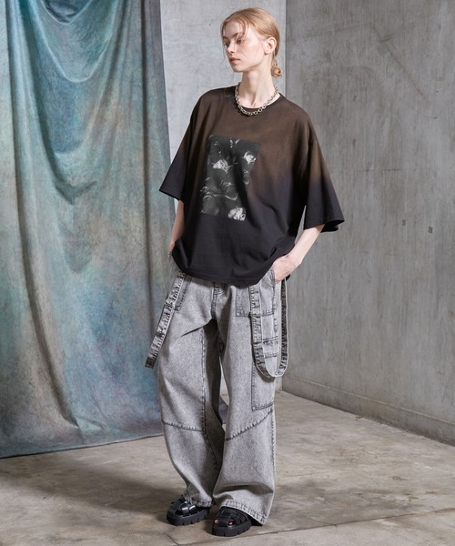 SERACE(セラス)の「【SERACE】Vintage design gradation graphic t-shirt / ヴィンテージデザイングラデーショングラフィックTシャツ(Tシャツ/カットソー・メンズ・ブラック/グレー・L/M/S)」の20枚目の写真