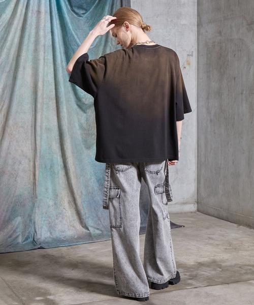 SERACE(セラス)の「【SERACE】Vintage design gradation graphic t-shirt / ヴィンテージデザイングラデーショングラフィックTシャツ(Tシャツ/カットソー・メンズ・ブラック/グレー・L/M/S)」の21枚目の写真