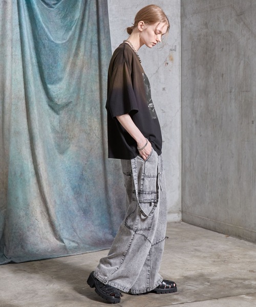 SERACE(セラス)の「【SERACE】Vintage design gradation graphic t-shirt / ヴィンテージデザイングラデーショングラフィックTシャツ(Tシャツ/カットソー・メンズ・ブラック/グレー・L/M/S)」の22枚目の写真